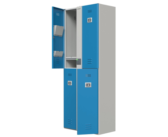 Автоматический шкаф-локер CARDDEX LP-4E (Артикул:LP-4E), Серия: LP, Количество секций: 4, Бесконтактный считыватель: EM-Marin