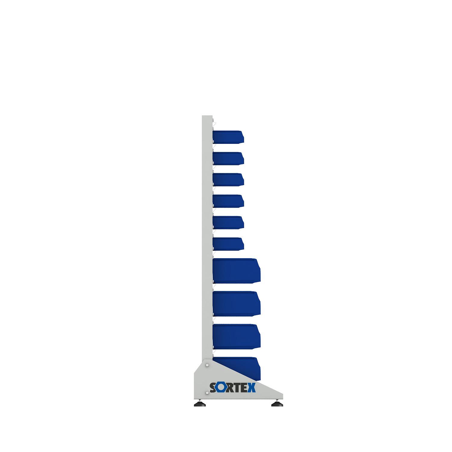 ER-00024070 Стеллаж для пластиковых лотков SORTEX односторонний 1500x1000x450.04