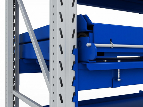 ER-00031113 Стеллаж с выкатными платформами S-HEAVY 1000/900 (4 яруса хранения)