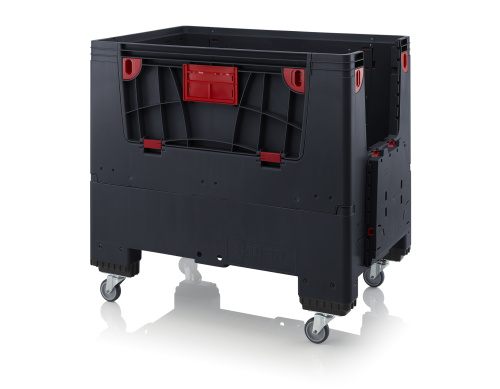 ESD KLK 1208R Складной ящик Bigbox с ESD-защитой на колесах с четырьмя откидывающимися стенками 1200x800x1000 мм