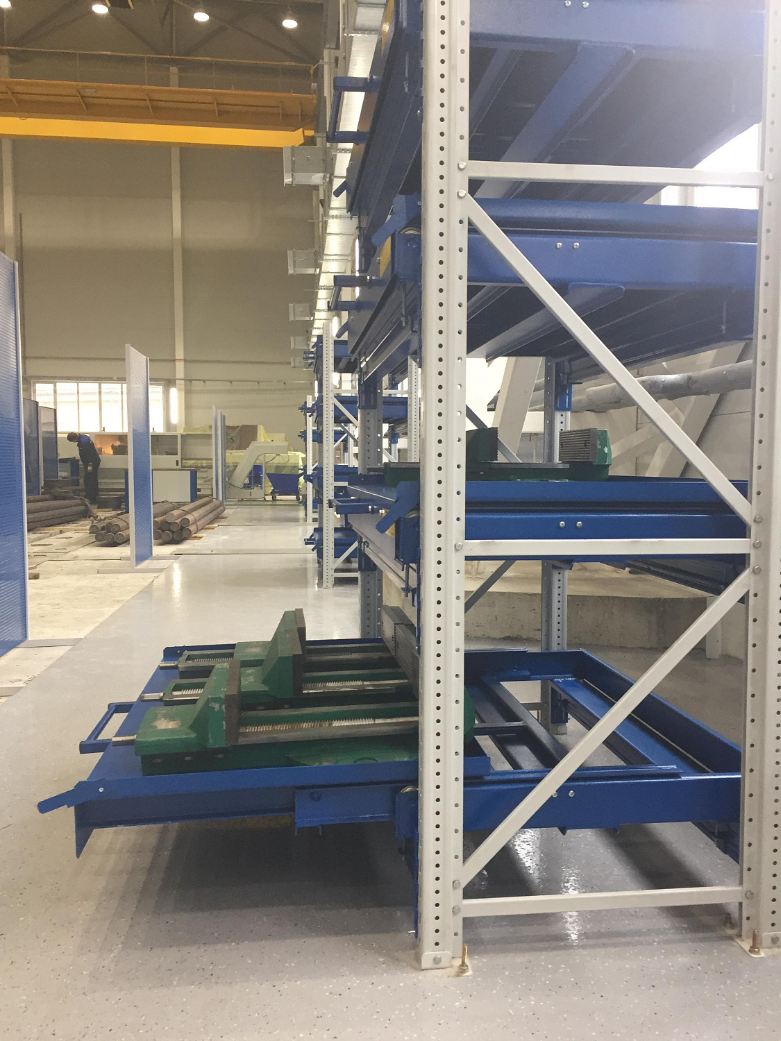 ER-00027265 Стеллаж с выкатными платформами S-HEAVY 500 (4 яруса хранения)